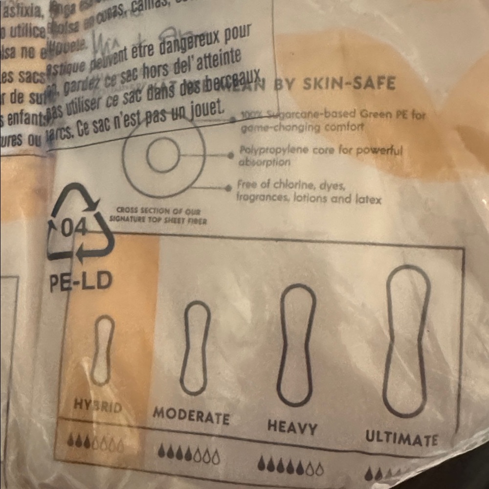 New 2 Pack of 28 Attn: Grace Light Hybrid Pads for Bladder Leaks and Period Flow - Picture 3 of 4